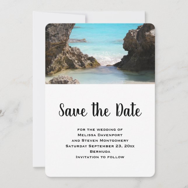 Foto Bermuda Coast & Tropical Sea Save The Date (Vorderseite)