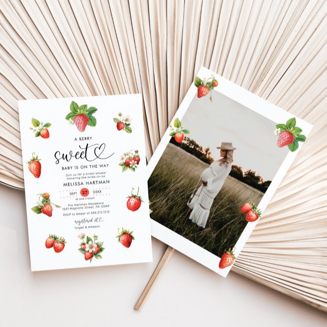 Foto Berry Sweet Baby Dusche Einladung (Von Creator hochgeladen)