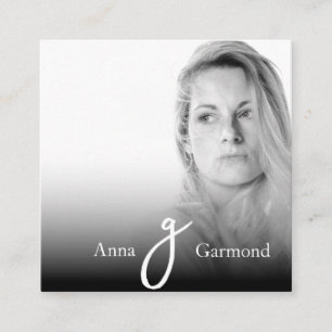 *~* Foto Beruflich AP31 QR Einfache Minimal Quadratische Visitenkarte