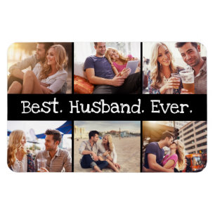 Foto Best Husband Ever Fun Personalisiert Black Magnet
