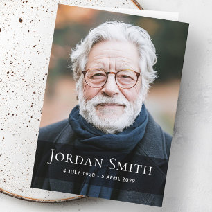 Foto-Bestattungsbelag danke gefaltet Karte