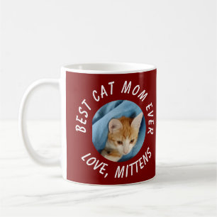 Foto Beste Katze Mama je benutzerdefinierten Name Kaffeetasse