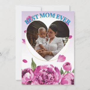 Foto Beste Mama Aller Herzen Blumen Muttertag Heil Feiertagskarte