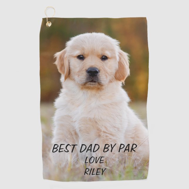 Foto Bester Vater Personalisiert Golfhandtuch (Vorderseite)