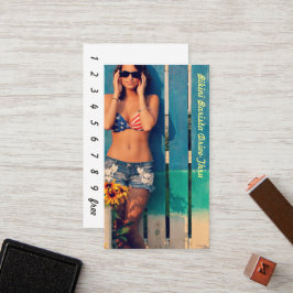 Foto Bikini Barista Drive-Thru USA Flag Anpassen Treuekarte