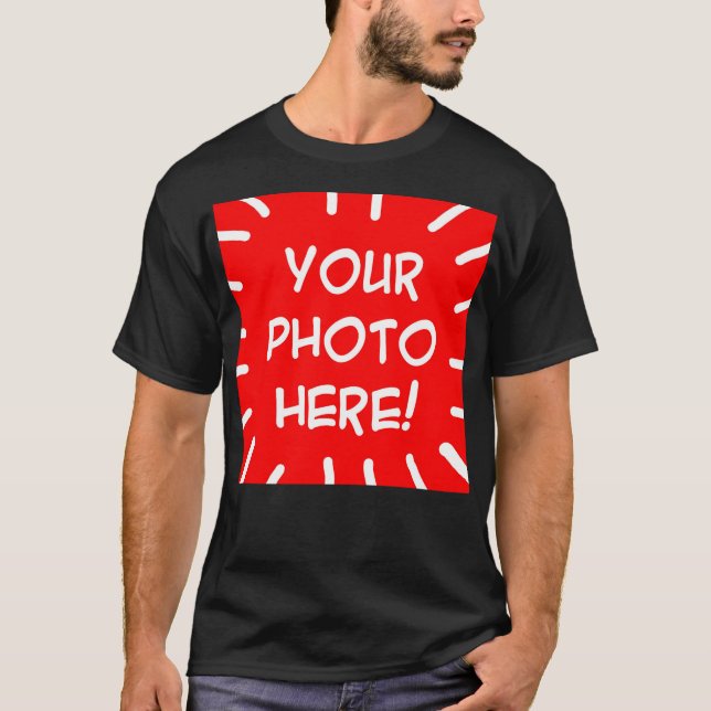 Foto-Bild und Text in Shirts (Vorderseite)