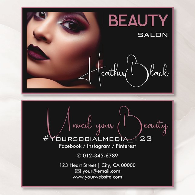 Foto-Bildvorlage Schwarzer Rahmen dünner Rahmen Visitenkarte (Von Creator hochgeladen)