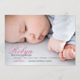 Foto Birth Ankündigung Name Foto