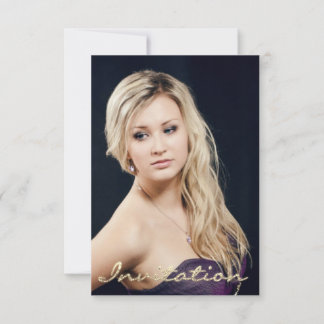 Foto Birthday Champagne Gold Spark Bridal 16. Einladung
