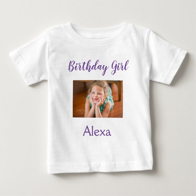 Foto Birthday Girl Baby T-shirt (Vorderseite)
