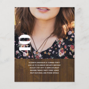 FOTO BIRTHDAY INVITATION - jedes Alter von 40. 35. Flyer