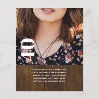FOTO BIRTHDAY INVITATION - jedes Alter von 40. 35. Flyer