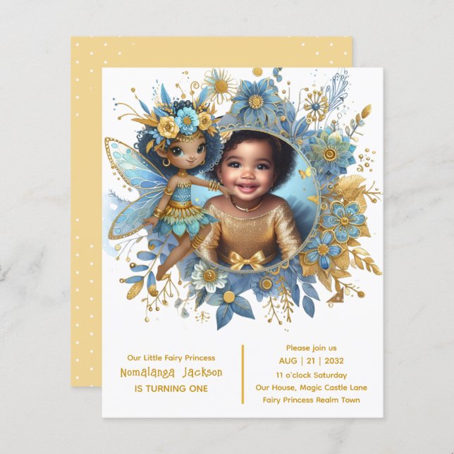 Foto Birthday Little Black Fairy African Princess (Vorne/Hinten)