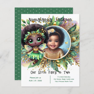 Foto Birthday Little Black Fairy Green Gold