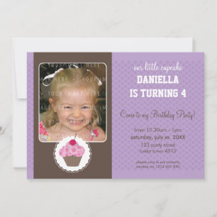 FOTO BIRTHDAY PARTY ERSUCHT: cupcake 5L Einladung