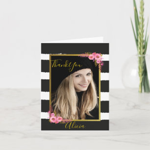 Foto Black and White Vielen Dank Dankeskarte