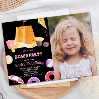 Foto Black Beach Einladungen zum Geburtstag