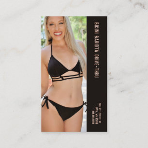 Foto Black Bikini Barista Doppelzahl Kaffee Treuekarte