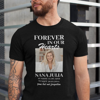 Foto Black Funerary Memorial T - Shirt