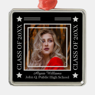 Foto Black Graue Klasse des Abschlusses 2023 Ornament Aus Metall