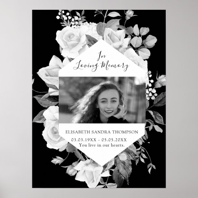 Foto Black in Love Memory Begrüßungszeichen Poster (Vorne)