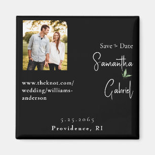 Foto Black Wedding Save the Date Magnet
