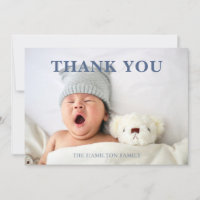 Foto Blau Baby Shower Bibelvers Vielen Dank 
