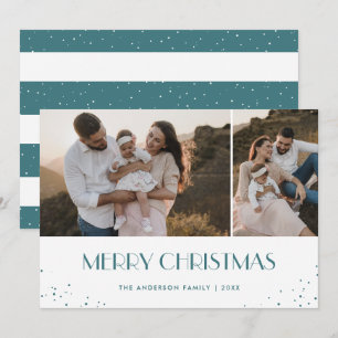 Foto Blau und Weiß Frohe Weihnachten