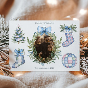 Foto Blaue Schleife Botanische Familie Weihnachten