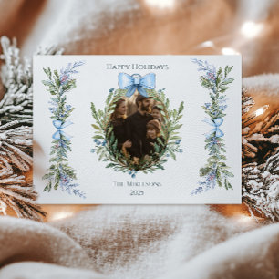 Foto Blaue Schleife Botanischer Weihnachten