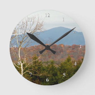 Foto blaues Ridge-Bergva Shenandoah Valley Runde Wanduhr