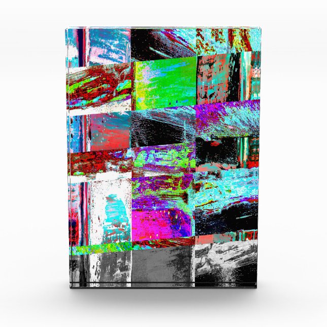 Foto-Block – Abstrakter Raster Fotoblock (Vorderseite)