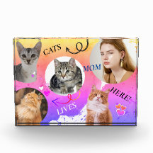 Foto Block - Katzen Mama lebt hier