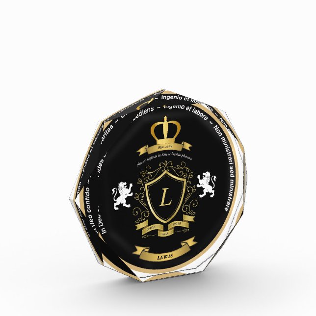 Foto-Block mit Lewis-Wappen Fotoblock (Links)