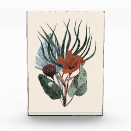 Foto Block Print Elegante Vintage botanische Kunst