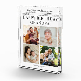 Foto Block, Zeitungsfoto Collage für Opa