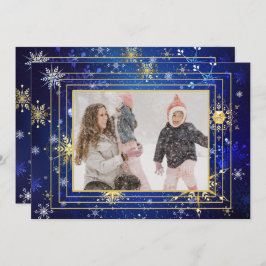 Foto Blue Gold Snowflake Weihnachten Weihnachten