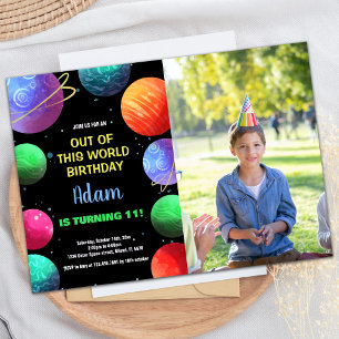 Foto Blue Out dieser Welt Geburtstagseinladungen Einladung