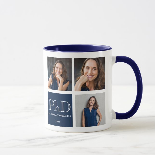 Foto Blue PhD Abschluss Tasse (Rechts)