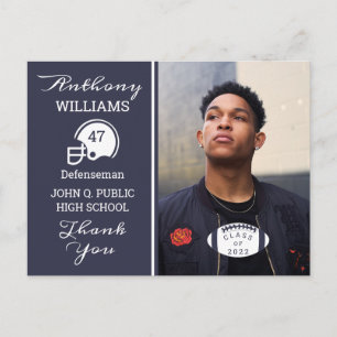 Foto Blue   White Abschluss Postcard Postkarte