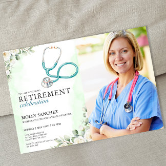 Foto-Blumen-Stethoskop-Arzt-Krankenschwester-Ruhes Einladung