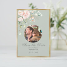Foto Blush Pink Floral Wasserfarbe Hochzeit