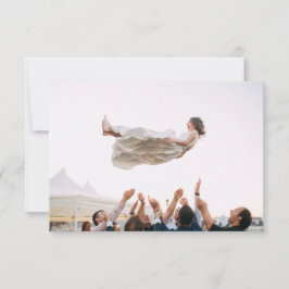 Foto Boda Corazón Naranja y Rosa Gracias Dankeskarte