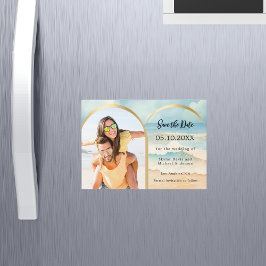 Foto Bogen Beach Hochzeit Rettete den Dage Magnete