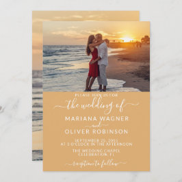 Foto Boho Yellow Wedding Einladung