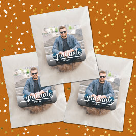 Foto Bold Script Graduate Quadratischer Aufkleber