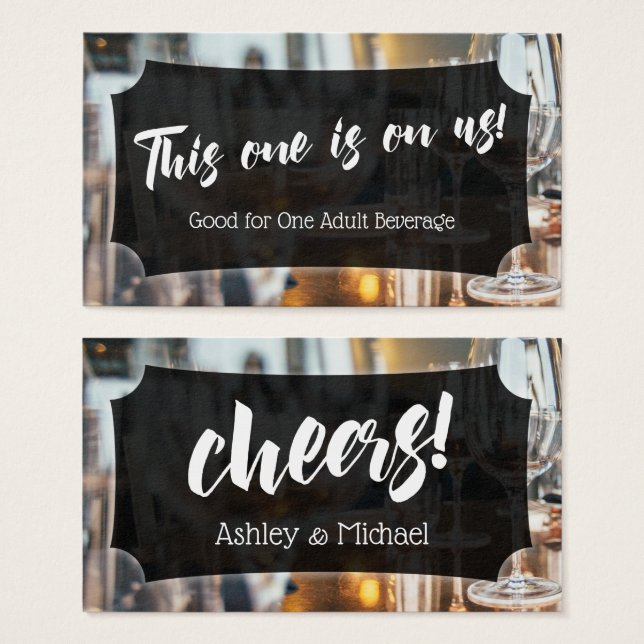 Foto, Bold Script, Wedding & Event Drinks (Vorne & Hinten)
