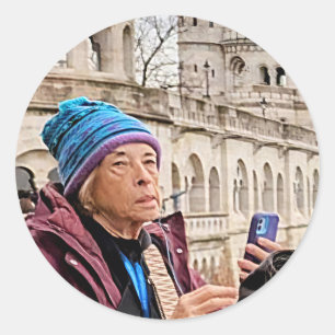 Foto-Bombe Runder Aufkleber