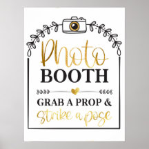 Foto Booth auf einer Pose White Gold Hochzeit