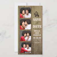 Foto Booth betrachtet Rustikales Land Save the Dat